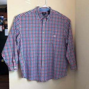 ⬇️CHAPS Easy Care Casual Patriotic Plaid 3XB / 3TF